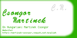 csongor martinek business card